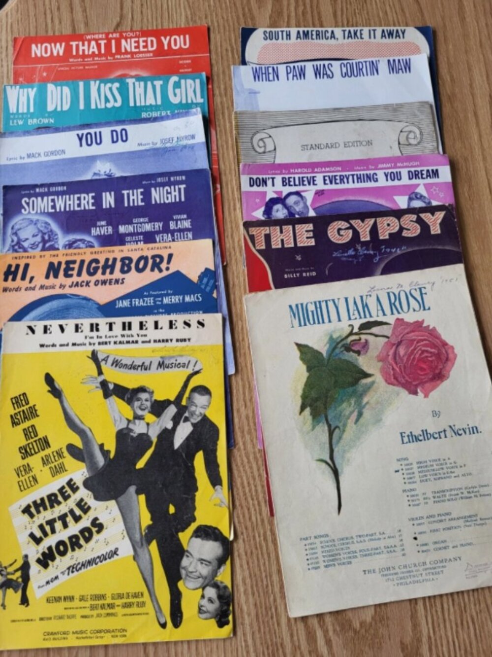 VTG 1930s Sheet Music Lot 12 Piano Song Nevertheless Three Little Words Pa Court